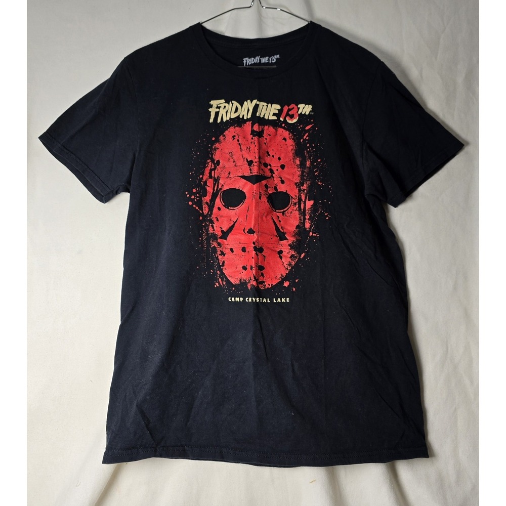Friday the 13th Jason Graphic T-Shirt Black Med Camp Crystal lake horror
